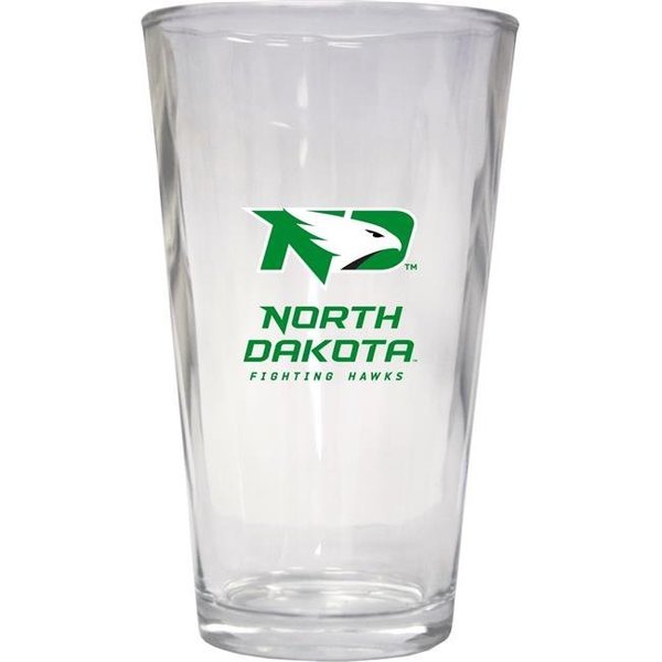 R & R Imports R & R Imports PNT2-C-NDO19 16 oz North Dakota Fighting Hawks Pint Glass - Pack of 2 PNT2-C-NDO19